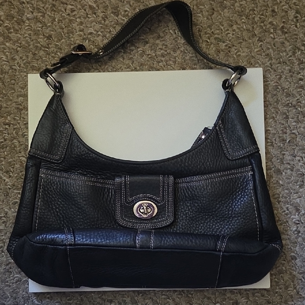 Coach Black Leather Shoulder Bag